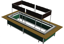 Kaiten sushi conveyor, transporter, slider, classic – ring-shaped design