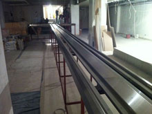 Kaiten sushi conveyor, transporter, slider, completed projects, photo of mounting