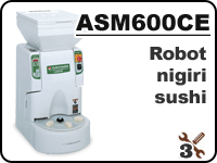 ASM600 robot nigiri sushi industrial para elaborar bolas de arroz